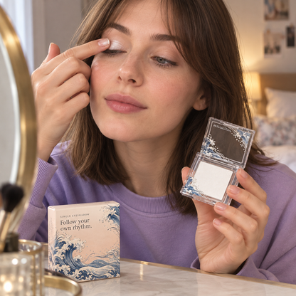 🌊 Single Eyeshadow | Makeup | Vanity | Her | Ocean Wave Design Elegance