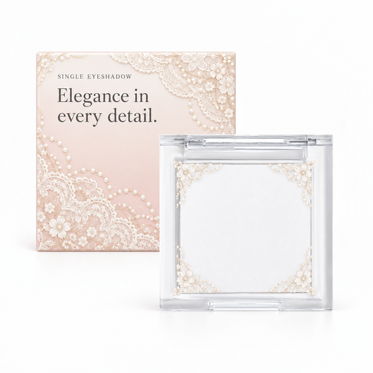 🪞 Single Eyeshadow | Makeup | Vanity | Her | Lace-Inspired Floral Detail Elegance
