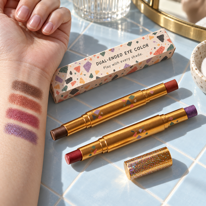 🖍️ Eyeshadow Sticks | Makeup | Vanity | Her | Terrazzo Dual-Ended Color Collection
