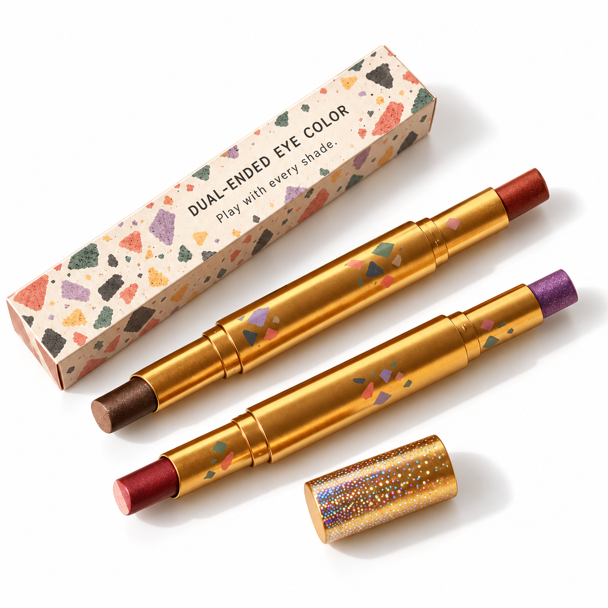 🖍️ Eyeshadow Sticks | Makeup | Vanity | Her | Terrazzo Dual-Ended Color Collection