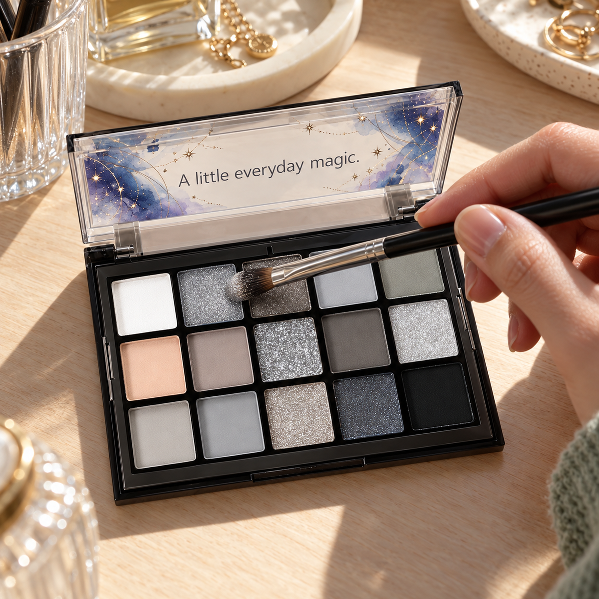 🌌 Eyeshadow Palette | Makeup | Vanity | Her | Celestial-Inspired Smoky Shade Collection