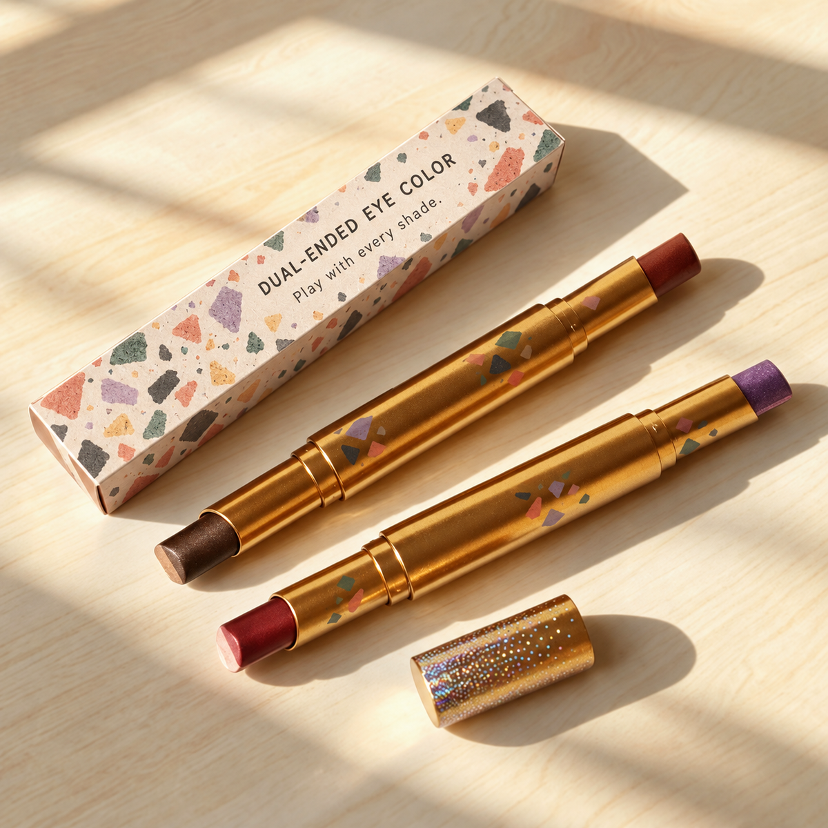 🖍️ Eyeshadow Sticks | Makeup | Vanity | Her | Terrazzo Dual-Ended Color Collection