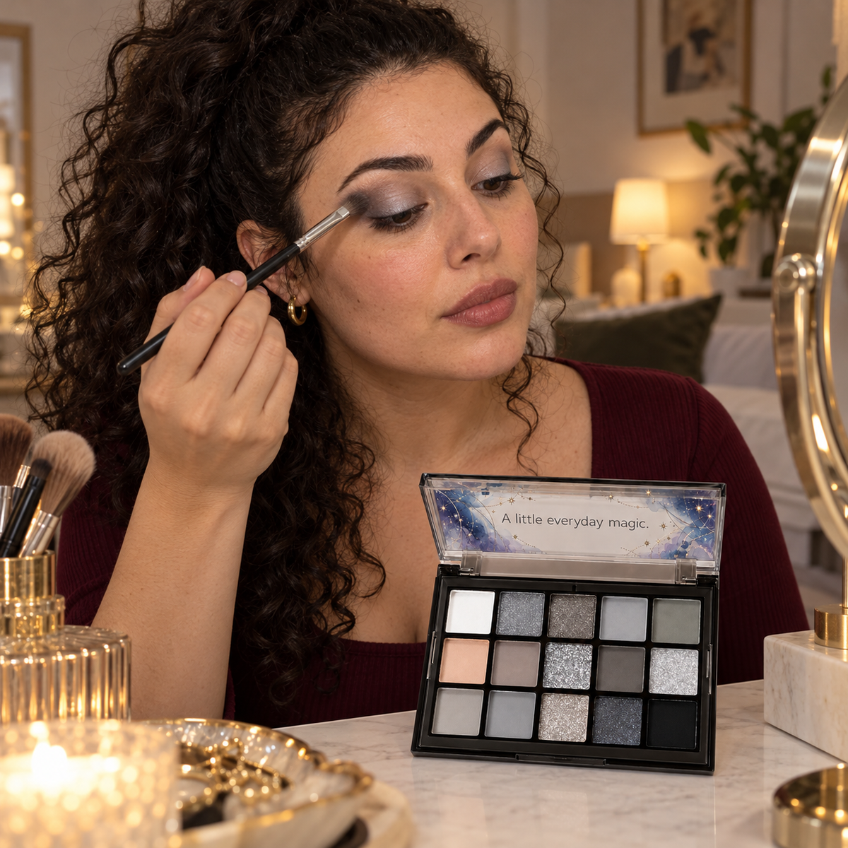 🌌 Eyeshadow Palette | Makeup | Vanity | Her | Celestial-Inspired Smoky Shade Collection