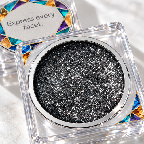 💎 Single Eyeshadow | Makeup | Vanity | Her | Mosaic Silver-Sparkle Design Elegance