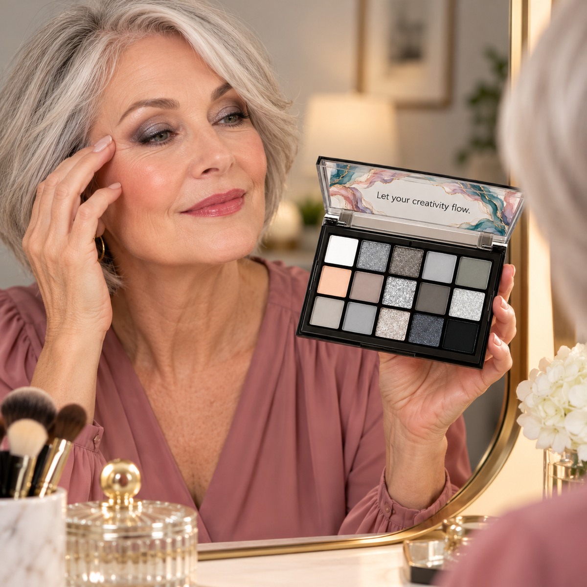 🎨 Eyeshadow Palette | Makeup | Vanity | Her | Abstract-Wave Smoky Shade Collection