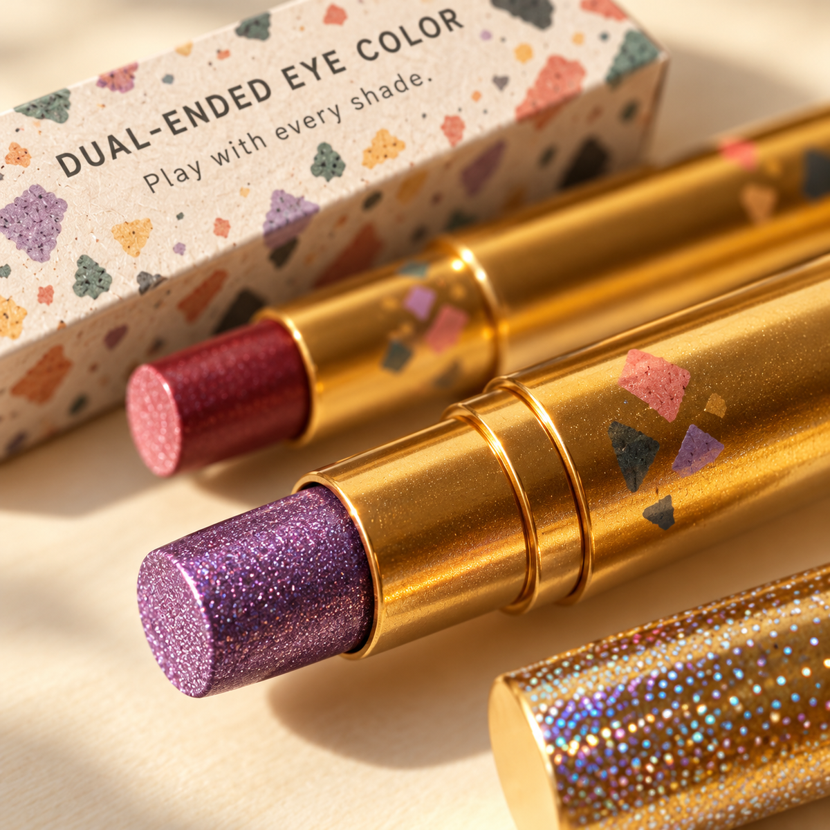 🖍️ Eyeshadow Sticks | Makeup | Vanity | Her | Terrazzo Dual-Ended Color Collection