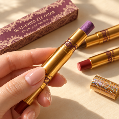 🎨 Eyeshadow | Gold-Tone Casing | Vanity | Her | Vintage Lace Elegance