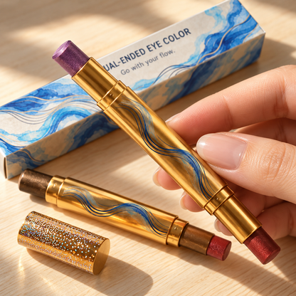 🌊 Eyeshadow | Gold-Tone Casing | Vanity | Her | Ocean Wave Artistry